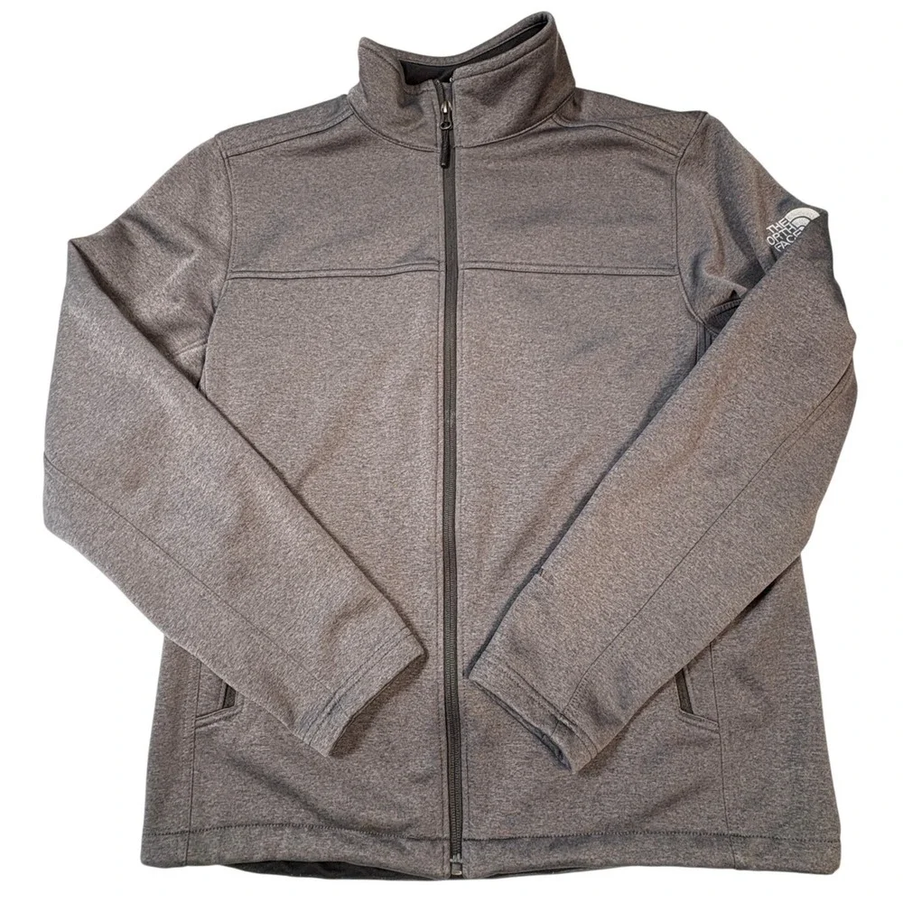 The North Face Mens WindWall Full Zip Softshell Jacket Grey NF0A3LGX Medium